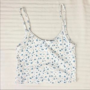 brandy melville blue floral tank